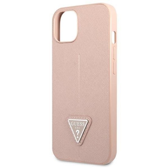 Guess GUHCP13MPSATLP iPhone 13 6.1" pink/pink hardcase SaffianoTriangle Logo Guess GUHCP13MPSATLP iPhone 13 6.1" pink/pink hardcase SaffianoTriangle Logo