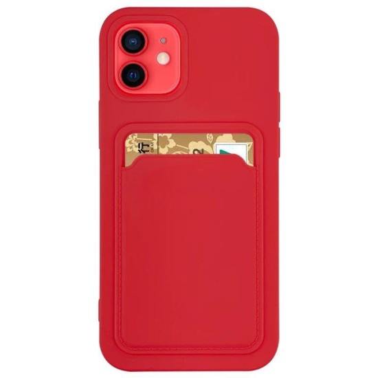 Card Case Silicone Wallet Case with Card Slot Documents for Samsung Galaxy A22 4G Red Card Case Silicone Wallet Case with Card Slot Documents for Samsung Galaxy A22 4G Red