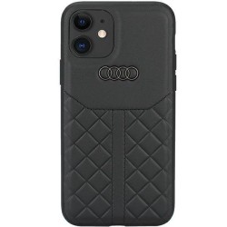Audi Genuine Leather iPhone 11 / Xr 6.1" black/black hardcase AU-TPUPCIP11R-Q8/D1-BK