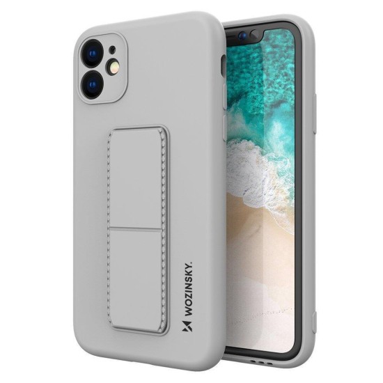 Wozinsky Kickstand Case silicone case with stand Samsung Galaxy A22 4G case gray Wozinsky Kickstand Case silicone case with stand Samsung Galaxy A22 4G case gray