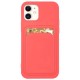Card Case Silicone Wallet Wallet with Card Slot Documents for iPhone 12 Pro Max Orange Card Case Silicone Wallet Wallet with Card Slot Documents for iPhone 12 Pro Max Orange