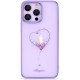 Silicone case with Swarovski crystals Kingxbar Wish Series for iPhone 14 Plus - purple Silicone case with Swarovski crystals Kingxbar Wish Series for iPhone 14 Plus - purple