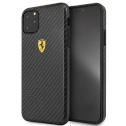 Ferrari Hardcase FESPCHCN65CBBK iPhone 11 Pro Max black/black On Track Carbon Effect