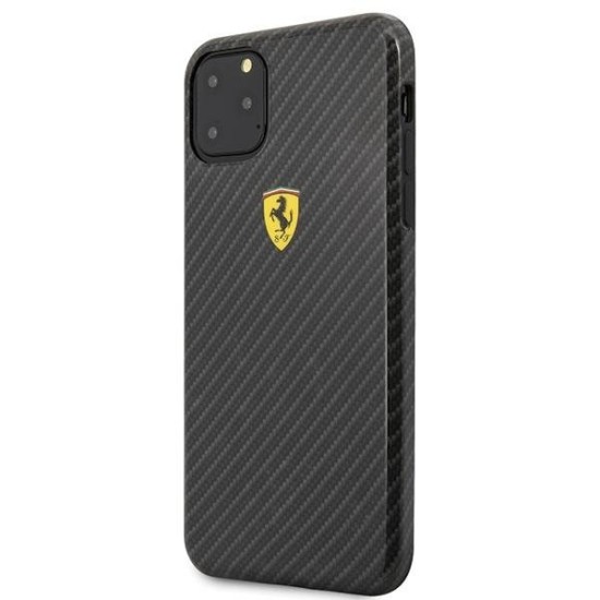 Ferrari Hardcase FESPCHCN65CBBK iPhone 11 Pro Max black/black On Track Carbon Effect