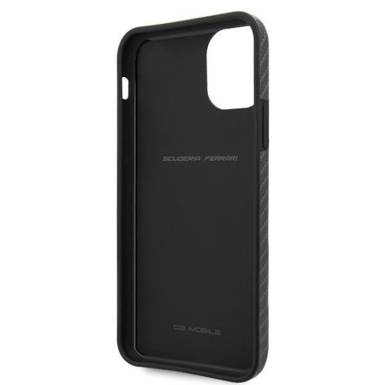 Ferrari Hardcase FESPCHCN65CBBK iPhone 11 Pro Max black/black On Track Carbon Effect