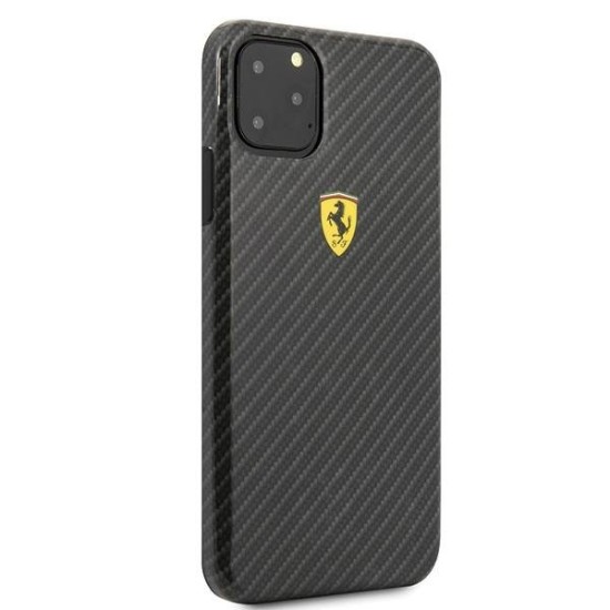 Ferrari Hardcase FESPCHCN65CBBK iPhone 11 Pro Max black/black On Track Carbon Effect