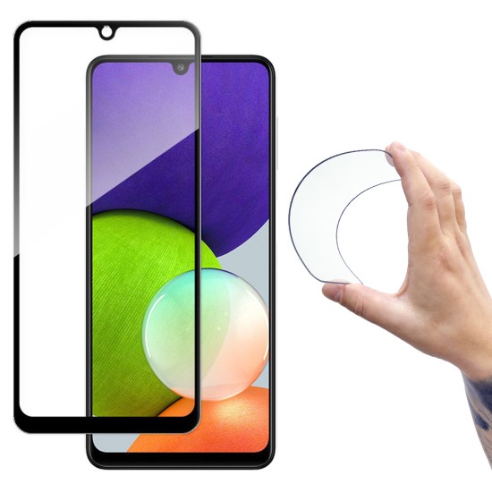 Wozinsky Full Cover Flexi Nano Glass Hybrid Screen Protector with frame for Samsung Galaxy A22 4G black Wozinsky Full Cover Flexi Nano Glass Hybrid Screen Protector with frame for Samsung Galaxy A22 4G black