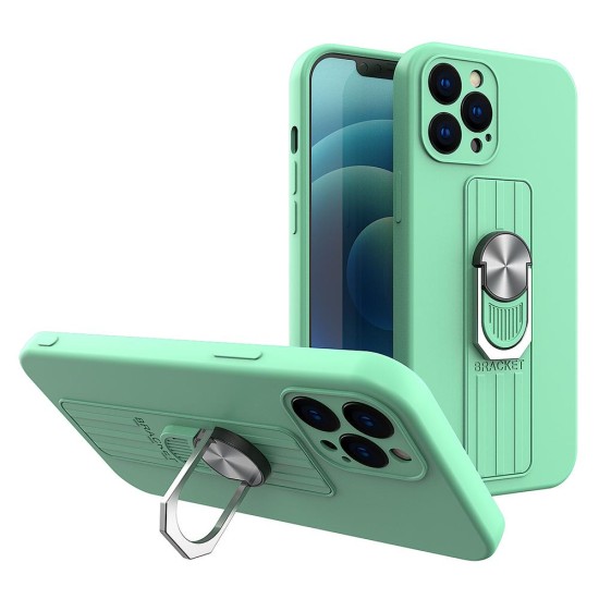 Ring Case silicone case with finger grip and stand for Samsung Galaxy S21 Ultra 5G mint Ring Case silicone case with finger grip and stand for Samsung Galaxy S21 Ultra 5G mint