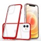 Clear 3in1 case for iPhone 12 frame gel cover red Clear 3in1 case for iPhone 12 frame gel cover red