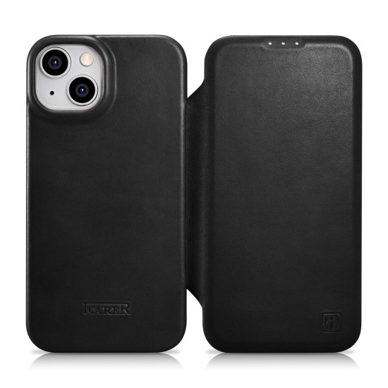 iCarer CE Oil Wax Premium Leather Folio Case Leather Case iPhone 14 Plus Magnetic Flip MagSafe Black (AKI14220707-BK) iCarer CE Oil Wax Premium Leather Folio Case Leather Case iPhone 14 Plus Magnetic Flip MagSafe Black (AKI14220707-BK)