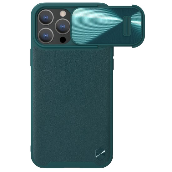 Nillkin CamShield Leather S Case iPhone 14 Pro cover with camera cover green Nillkin CamShield Leather S Case iPhone 14 Pro cover with camera cover green
