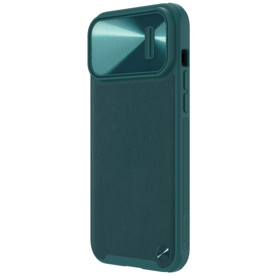 Nillkin CamShield Leather S Case iPhone 14 Pro cover with camera cover green Nillkin CamShield Leather S Case iPhone 14 Pro cover with camera cover green