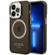 Guess GUHMP14XHTCMK iPhone 14 Pro Max 6.7" black/black hard case Gold Outline Translucent MagSafe