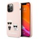 Karl Lagerfeld Silicone Karl&Choupette Case for iPhone 13 Pro / iPhone 13 - Light Pink Karl Lagerfeld Silicone Karl&Choupette Case for iPhone 13 Pro / iPhone 13 - Light Pink