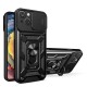 Hybrid Armor Camshield case for iPhone 14 Plus armored case with camera cover black Hybrid Armor Camshield case for iPhone 14 Plus armored case with camera cover black