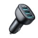 Joyroom JR-CCD03 3.4A Car Charger with Display 3x USB-A - Black Joyroom JR-CCD03 3.4A Car Charger with Display 3x USB-A - Black