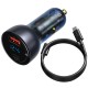 Baseus USB / USB Type C car charger 65 W 5 A SCP Quick Charge 4.0+ Power Delivery 3.0 LCD screen + USB Type C - USB Type C cable gray (TZCCKX-0G) Baseus USB / USB Type C car charger 65 W 5 A SCP Quick Charge 4.0+ Power Delivery 3.0 LCD screen + USB Type C - USB Type C cable gray (TZCCKX-0G)