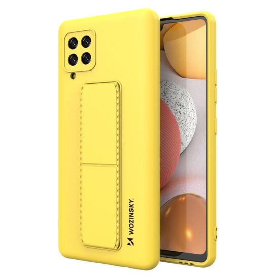 Wozinsky Kickstand Case silicone case with stand Samsung Galaxy A42 5G yellow Wozinsky Kickstand Case silicone case with stand Samsung Galaxy A42 5G yellow