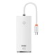 Baseus Lite Series HUB adapter USB Type C - 4x USB 3.0 25cm white (WKQX030302) Baseus Lite Series HUB adapter USB Type C - 4x USB 3.0 25cm white (WKQX030302)