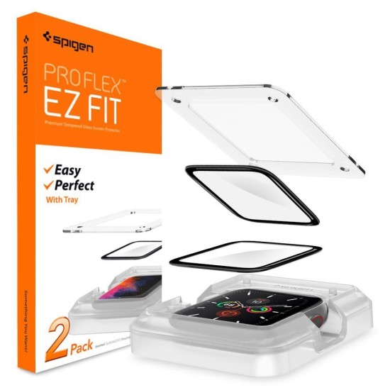 Spigen ProFlex EZ Fit Hybrid Glass for Apple Watch 4/5/6/SE (44mm) Spigen ProFlex EZ Fit Hybrid Glass for Apple Watch 4/5/6/SE (44mm)