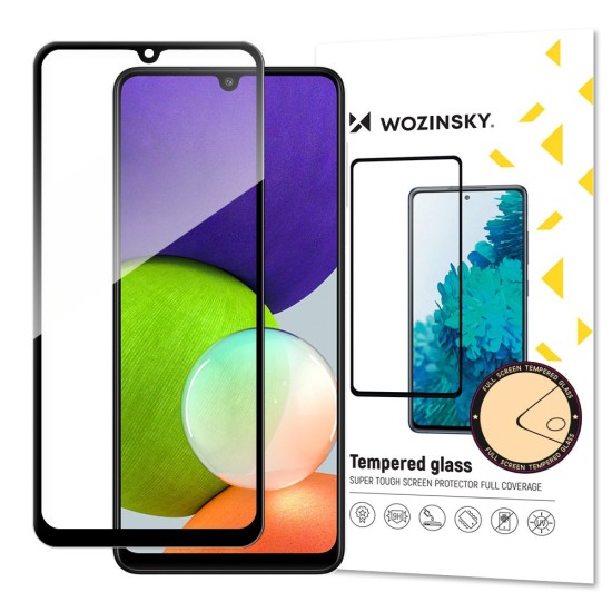 Wozinsky Tempered Glass Full Glue Super Tough Screen Protector Full Coveraged with Frame Case Friendly for Samsung Galaxy A22 4G black Wozinsky Tempered Glass Full Glue Super Tough Screen Protector Full Coveraged with Frame Case Friendly for Samsung Galaxy A22 4G black