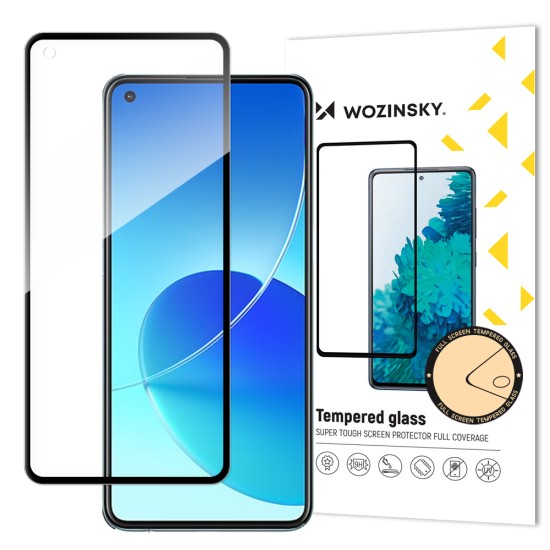Wozinsky Tempered Glass Full Glue Super Tough Screen Protector Full Coveraged with Frame Case Friendly for Oppo Reno6 4G black Wozinsky Tempered Glass Full Glue Super Tough Screen Protector Full Coveraged with Frame Case Friendly for Oppo Reno6 4G black