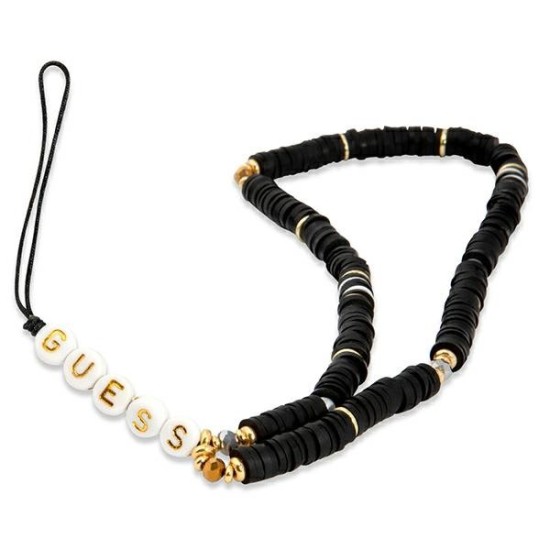 Guess pendant GUSTPEARK Phone Strap black/black Heishi Beads Guess pendant GUSTPEARK Phone Strap black/black Heishi Beads