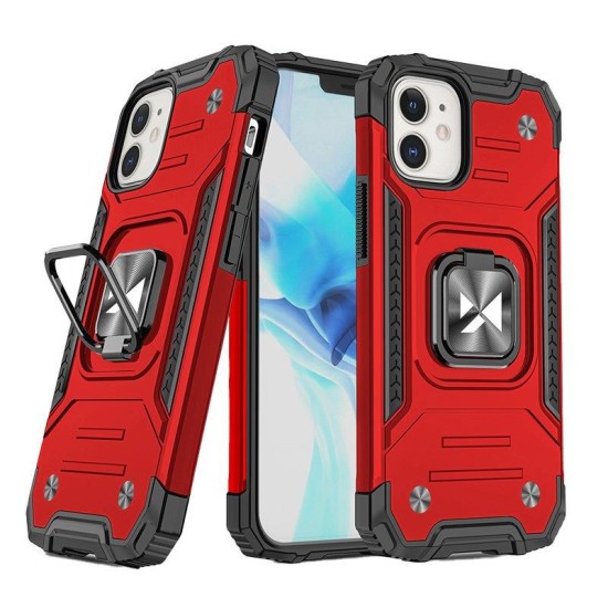 Wozinsky Ring Armor case for iPhone 14 armored cover magnetic holder ring red Wozinsky Ring Armor case for iPhone 14 armored cover magnetic holder ring red