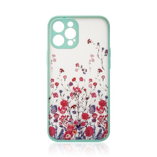 Design Case for iPhone 12 Pro flower case light blue Design Case for iPhone 12 Pro flower case light blue