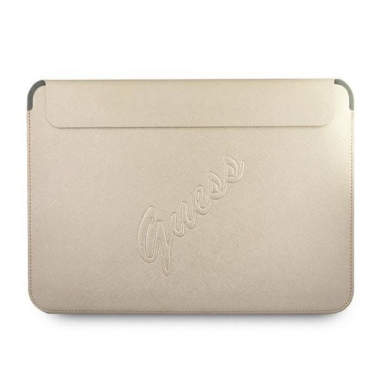 Guess Saffiano Script case for a 13" laptop - gold