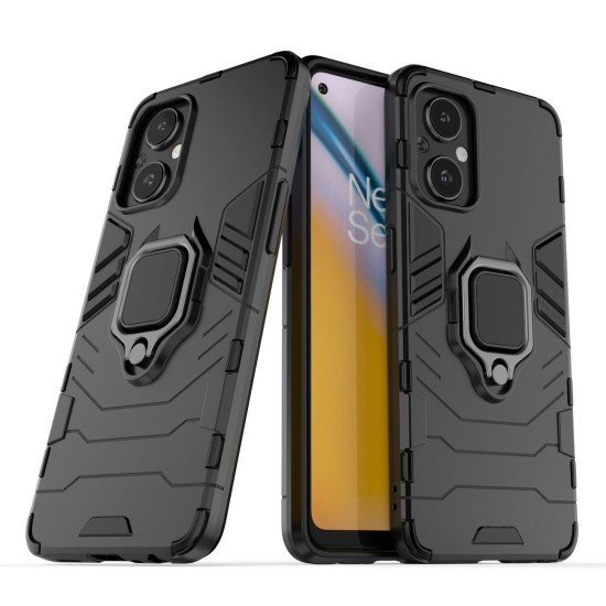 Ring Armor tough hybrid case cover + magnetic holder for OnePlus Nord N20 5G black Ring Armor tough hybrid case cover + magnetic holder for OnePlus Nord N20 5G black