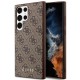 Guess GUHCS23LG4GFBR S23 Ultra S918 brown/brown hard case 4G Metal Gold Logo Guess GUHCS23LG4GFBR S23 Ultra S918 brown/brown hard case 4G Metal Gold Logo