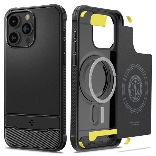Spigen Rugged Armor Mag Case with MagSafe for iPhone 15 Pro Max - Matte Black Spigen Rugged Armor Mag Case with MagSafe for iPhone 15 Pro Max - Matte Black