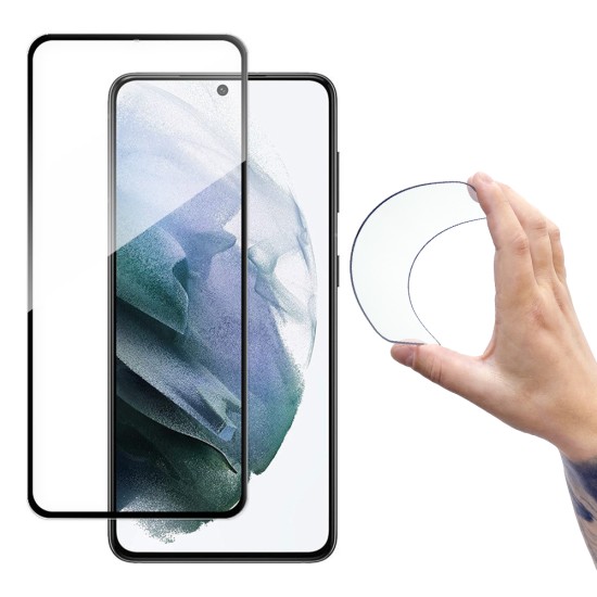Wozinsky Full Cover Flexi Nano Glass Hybrid Screen Protector with frame for Samsung Galaxy S21+ 5G (S21 Plus 5G) black Wozinsky Full Cover Flexi Nano Glass Hybrid Screen Protector with frame for Samsung Galaxy S21+ 5G (S21 Plus 5G) black