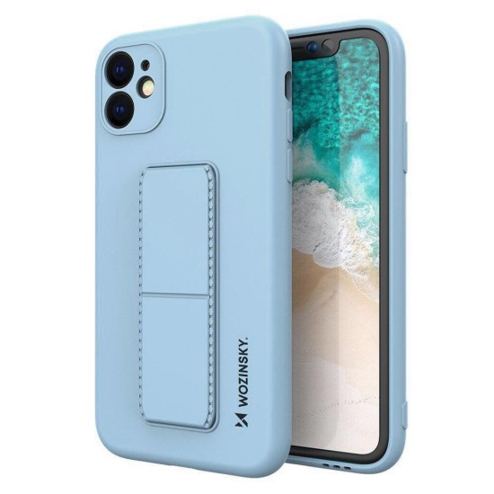 Wozinsky Kickstand Case iPhone 12 Silicone Case with Stand Light Blue Wozinsky Kickstand Case iPhone 12 Silicone Case with Stand Light Blue