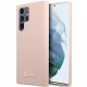 Guess GUHCS23LLSLMGPP S23 Ultra S918 pink/pink hardcase Silicone Script Metal Logo Guess GUHCS23LLSLMGPP S23 Ultra S918 pink/pink hardcase Silicone Script Metal Logo