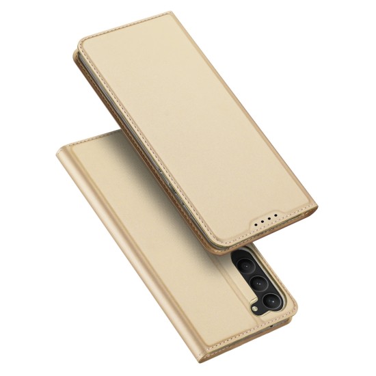 Dux Ducis Skin Pro Case for Samsung Galaxy S23+ Flip Card Wallet Stand Gold Dux Ducis Skin Pro Case for Samsung Galaxy S23+ Flip Card Wallet Stand Gold