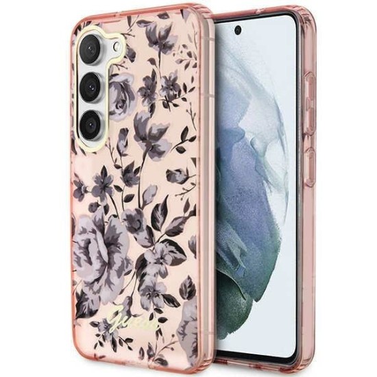 Guess GUHCS23MHCFWSP S23+ S916 pink/pink hardcase Flower Collection Guess GUHCS23MHCFWSP S23+ S916 pink/pink hardcase Flower Collection