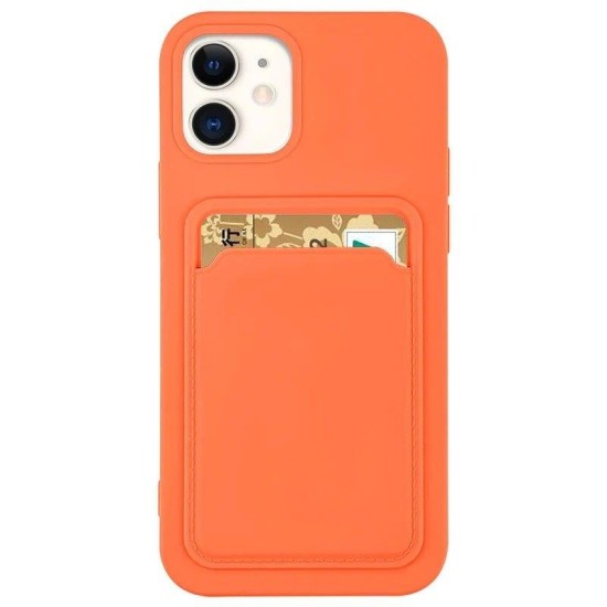 Card Case Silicone Wallet Case with Card Slot Documents for iPhone 12 Pro Orange Card Case Silicone Wallet Case with Card Slot Documents for iPhone 12 Pro Orange