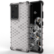 Honeycomb case armored cover with a gel frame for Samsung Galaxy S22 Ultra transparent Honeycomb case armored cover with a gel frame for Samsung Galaxy S22 Ultra transparent