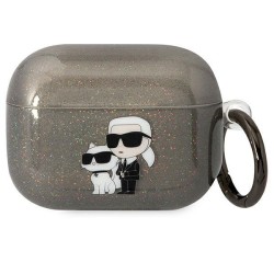Karl Lagerfeld KLAPHNKCTGK Airpods Pro cover black/black Gliter Karl&amp;amp;Choupette