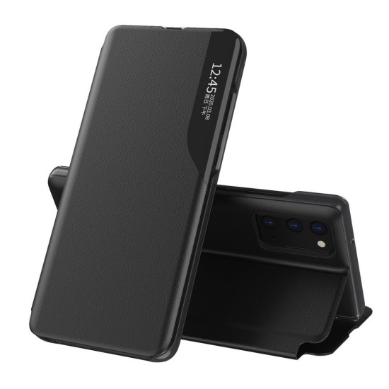 Eco Leather View Case elegant bookcase type case with kickstand for Samsung Galaxy A02s EU black Eco Leather View Case elegant bookcase type case with kickstand for Samsung Galaxy A02s EU black