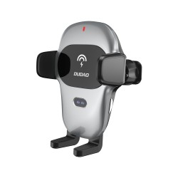 Dudao Automatic Car Holder with Built-in Qi 15W Wireless Charger Gray (F20xs)