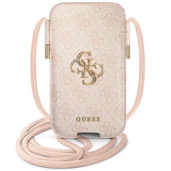 Guess 4G Big Metal Logo 6.7&amp;#39;&amp;#39; Handbag - Pink