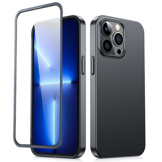 Joyroom 360 Full Case front and back cover for iPhone 13 Pro Max + tempered glass screen protector black (JR-BP928 black) Joyroom 360 Full Case front and back cover for iPhone 13 Pro Max + tempered glass screen protector black (JR-BP928 black)