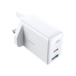ACEFAST WALL CHARGER USB + TYPE C 32W UK PLUG WHITE