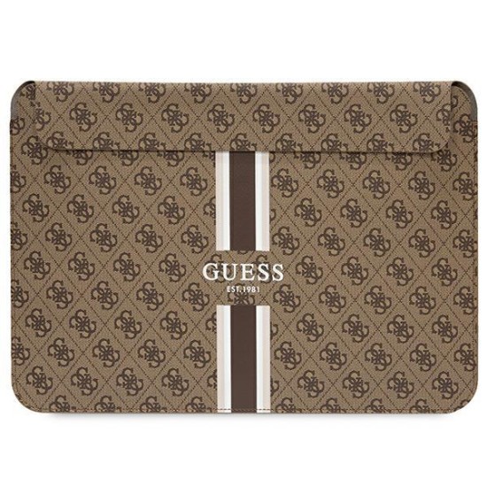 Guess 4G Printed Stripes cover for a 14" laptop - brown Guess 4G Printed Stripes cover for a 14" laptop - brown