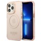 Guess GUHMP13LHTCMP iPhone 13 Pro / 13 6.1" pink/pink hard case Gold Outline Translucent MagSafe Guess GUHMP13LHTCMP iPhone 13 Pro / 13 6.1" pink/pink hard case Gold Outline Translucent MagSafe