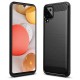 Carbon Case Flexible Cover Case for Samsung Galaxy A12 / Galaxy M12 black Carbon Case Flexible Cover Case for Samsung Galaxy A12 / Galaxy M12 black