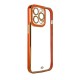 Fashion Case Case for Samsung Galaxy A12 5G Gold Frame Gel Cover Red Fashion Case Case for Samsung Galaxy A12 5G Gold Frame Gel Cover Red